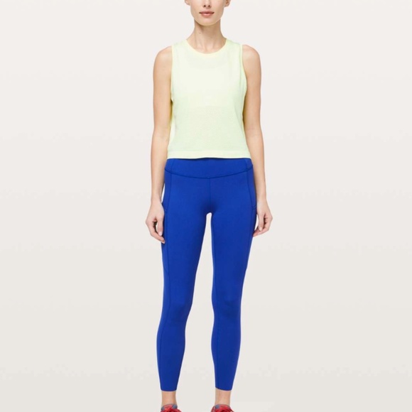 Lululemon Fast & Free 7/8 Tight II *Non-Reflective Nulux 25" Jet Stream - Picture 3 of 7